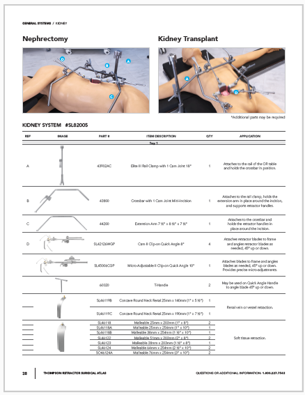 Nephrectomy Instrument Kidney Nephrectomy Retractor Set – Surgical Instrument – Thompson Surgical