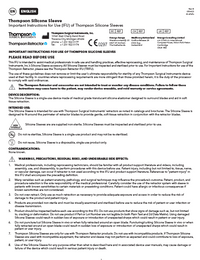 Thompson Silicone Sleeve IFU