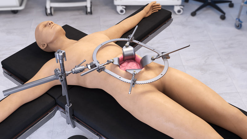 Trauma ringtrack retractor set